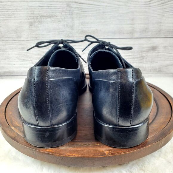 Brecos Handmade LAVORAZIONI BLAKE Black Lace Oxford Size 45 Made In Italy - Picture 4 of 10